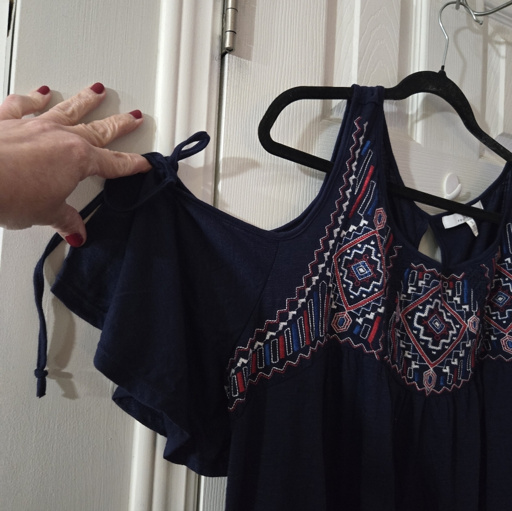 3x cold shoulder stretchy blouse - Picture 2 of 6